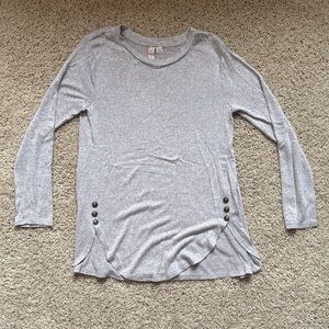 Misia Heather Gray Knit Top